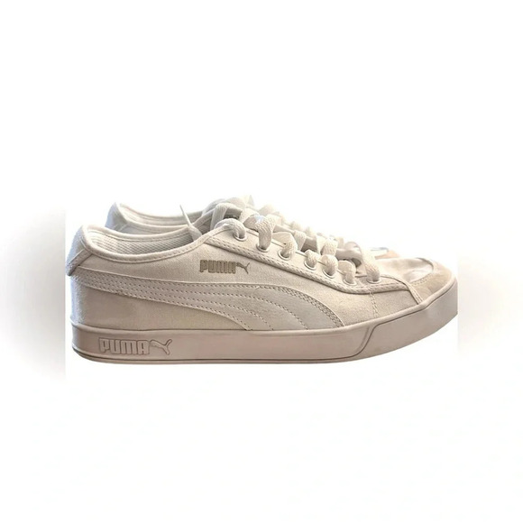 Men’s Puma Smash V2 VULC CV Casual White Canvas Sneakers main image 9
